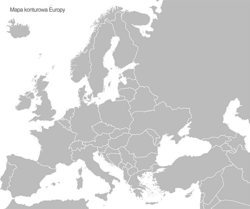 Mapa konturowa Europy