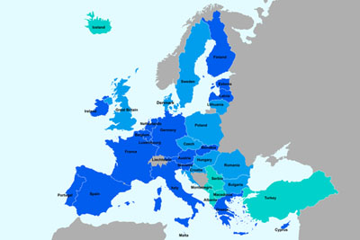 Kraje europejskie o walucie Euro